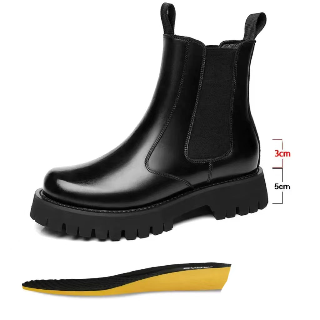 Thick Soled Doc Martens Men's High Top Leather Boots