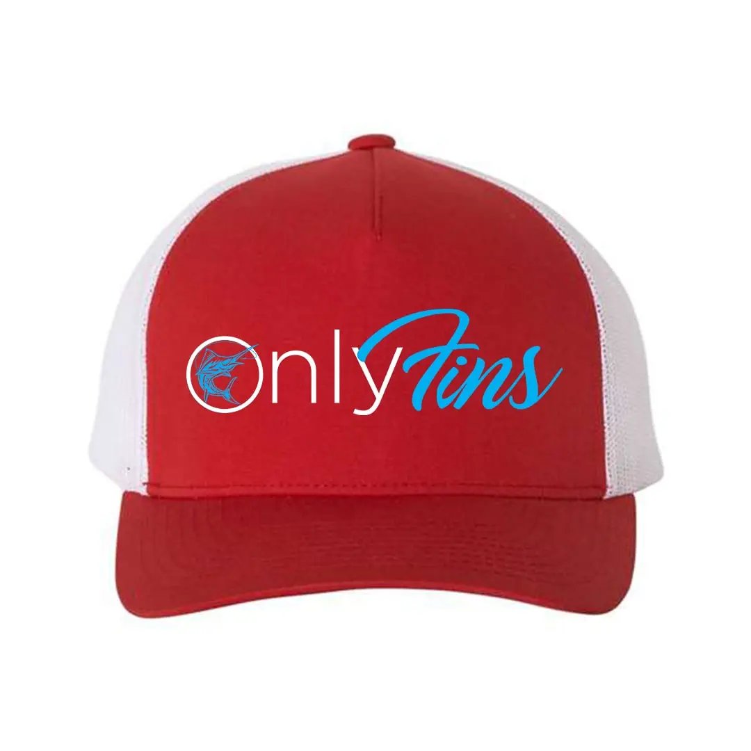 Only Fins Retro Embroidered Snapback Trucker Hat