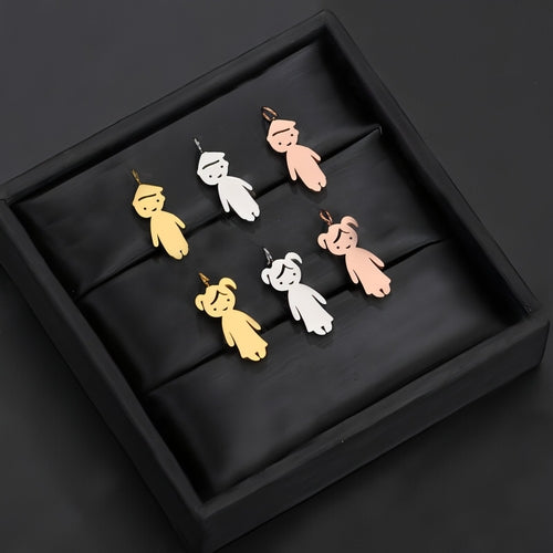 🌟 Personalized Cartoon Family Necklace – Celebrate the Ones You Love