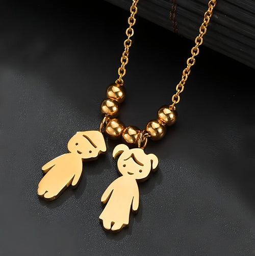 🌟 Personalized Cartoon Family Necklace – Celebrate the Ones You Love