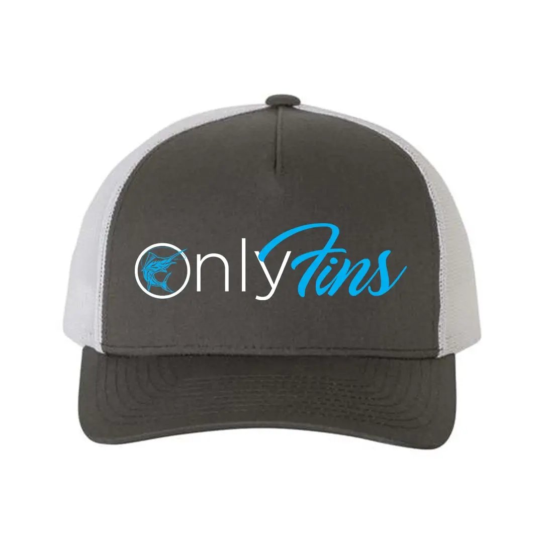 Only Fins Retro Embroidered Snapback Trucker Hat