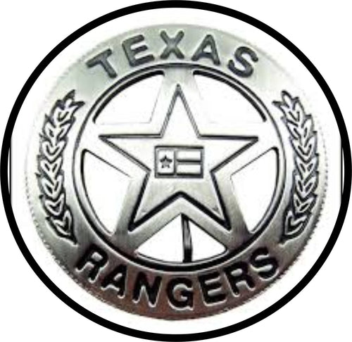 3 Inch Cloth Patch Texas Rangers Old West Badge