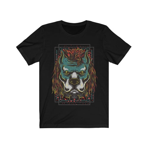 Hipster Pitbull Gangster illustrational Graphic T-Shirt