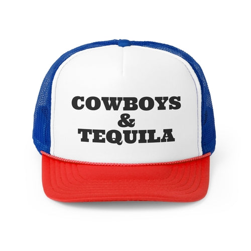 Cowboys and Tequila Funny Trucker Hat