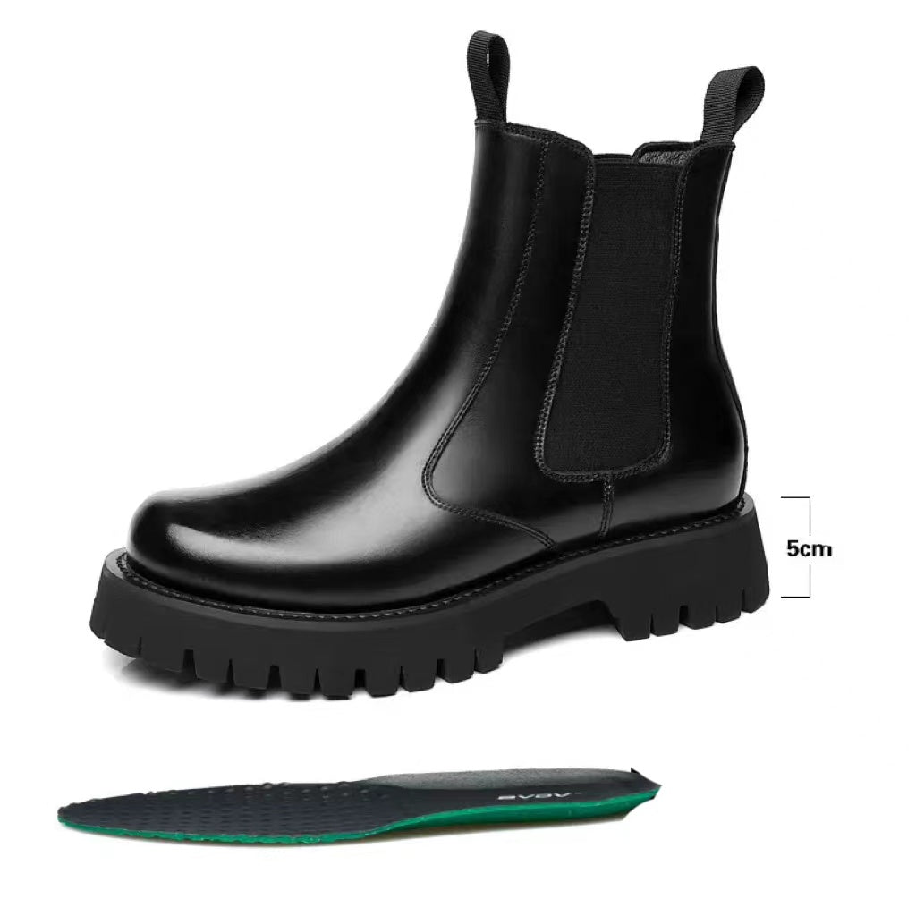 Thick Soled Doc Martens Men's High Top Leather Boots