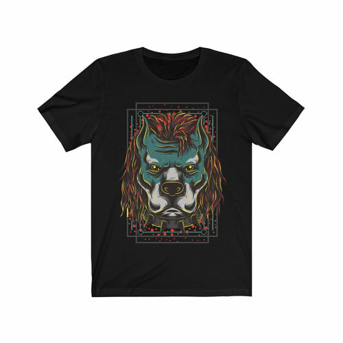 Hipster Pitbull Gangster illustrational Graphic T-Shirt