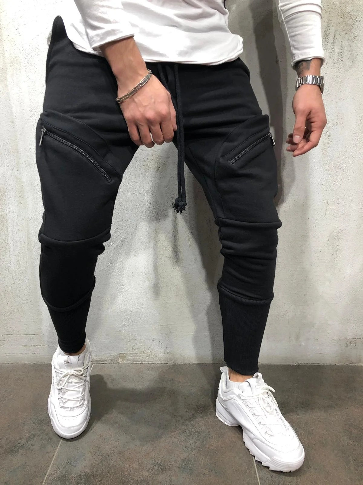 Men's Casual Sports Pants with Multi Pockets