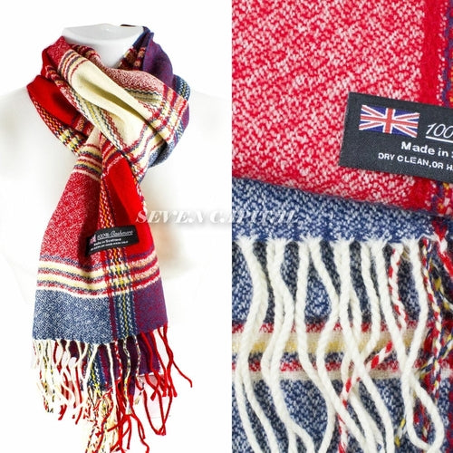 Mens Womens Winter Warm SCOTLAND Made Pashmina Scarf Scarves Plaid