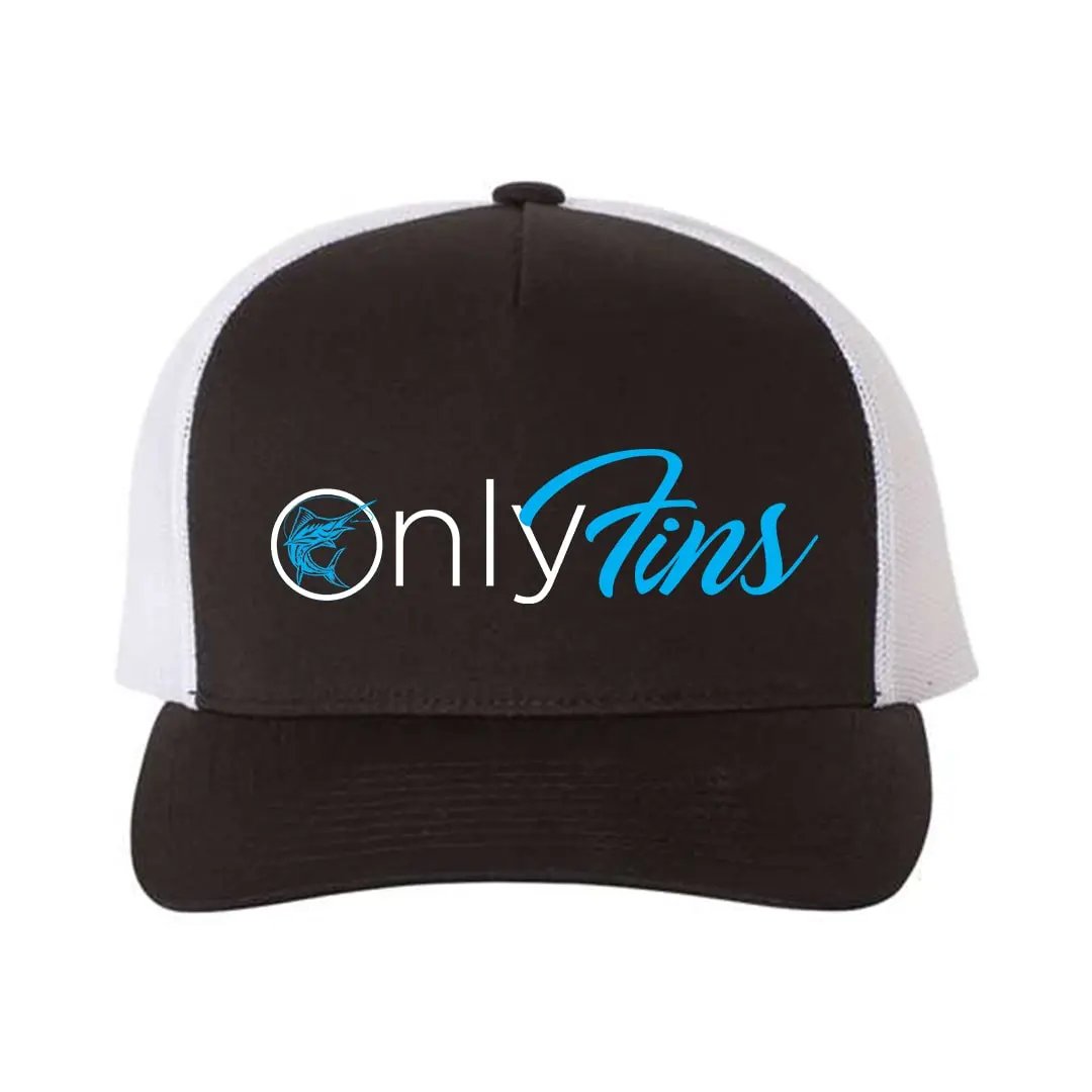 Only Fins Retro Embroidered Snapback Trucker Hat