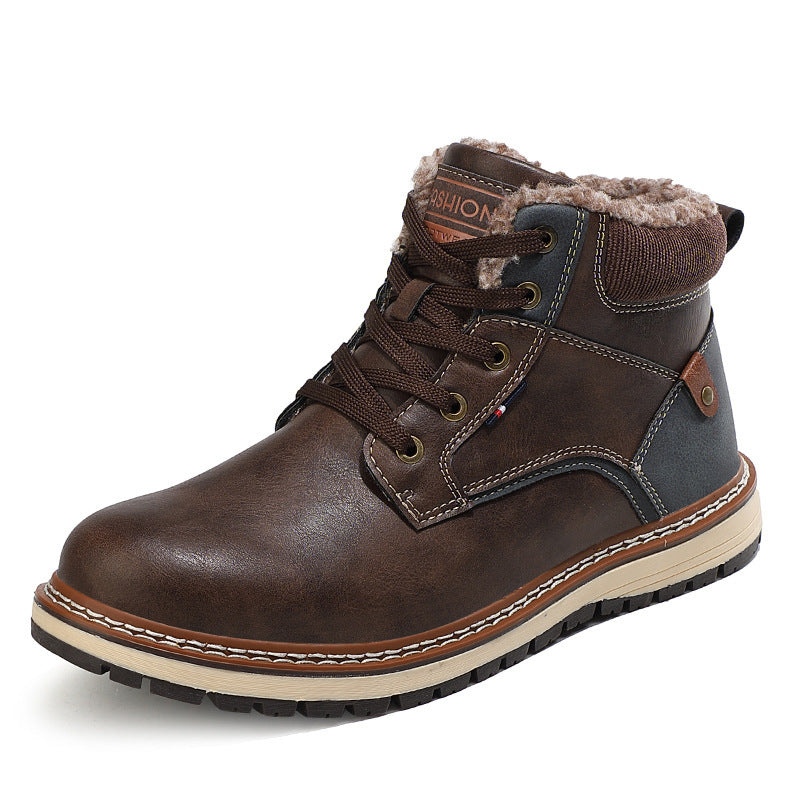 Trendy Warm Martin Boots with Velvet Lining