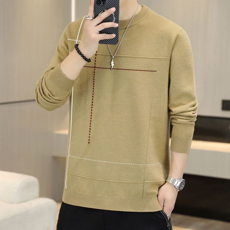 Men's Round-Neck Casual Versatile Sweater Top