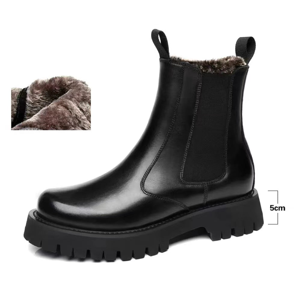 Thick Soled Doc Martens Men's High Top Leather Boots