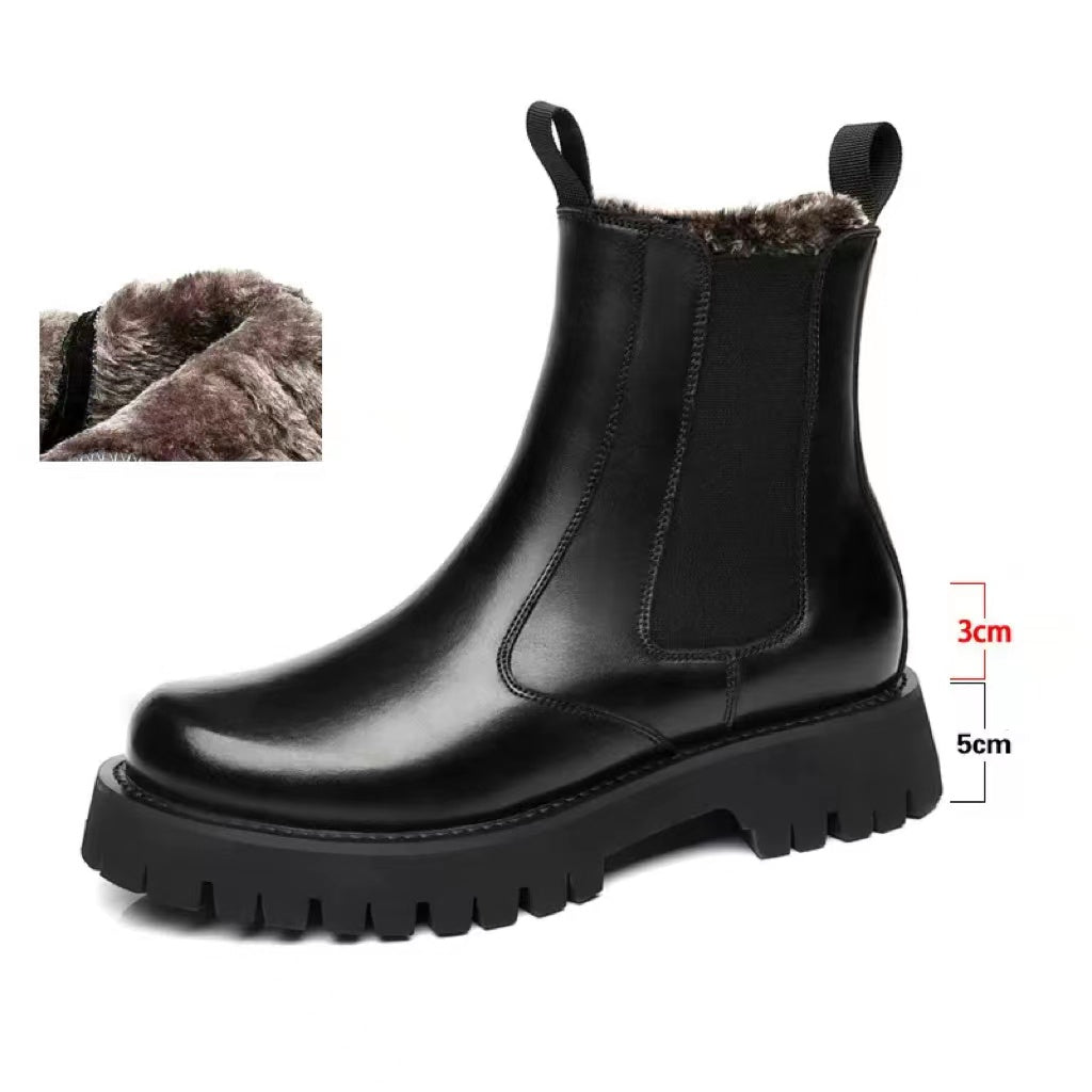 Thick Soled Doc Martens Men's High Top Leather Boots