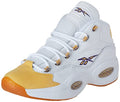 Reebok mens Question Mid Shoes Sneaker White/Yellow Thread/Ultra Violet 8