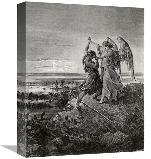 Global Gallery GCS-277420-16-142 16 in. Jacob Wrestling with the Angel