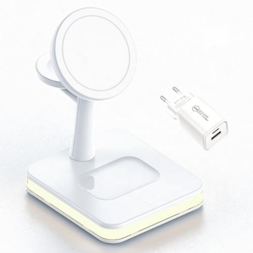 4 i 1 magnetisk trådlös laddstation 30W pd-adapter ingår! iPhone