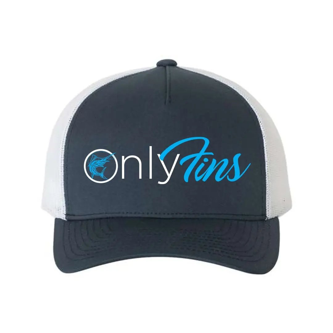 Only Fins Retro Embroidered Snapback Trucker Hat
