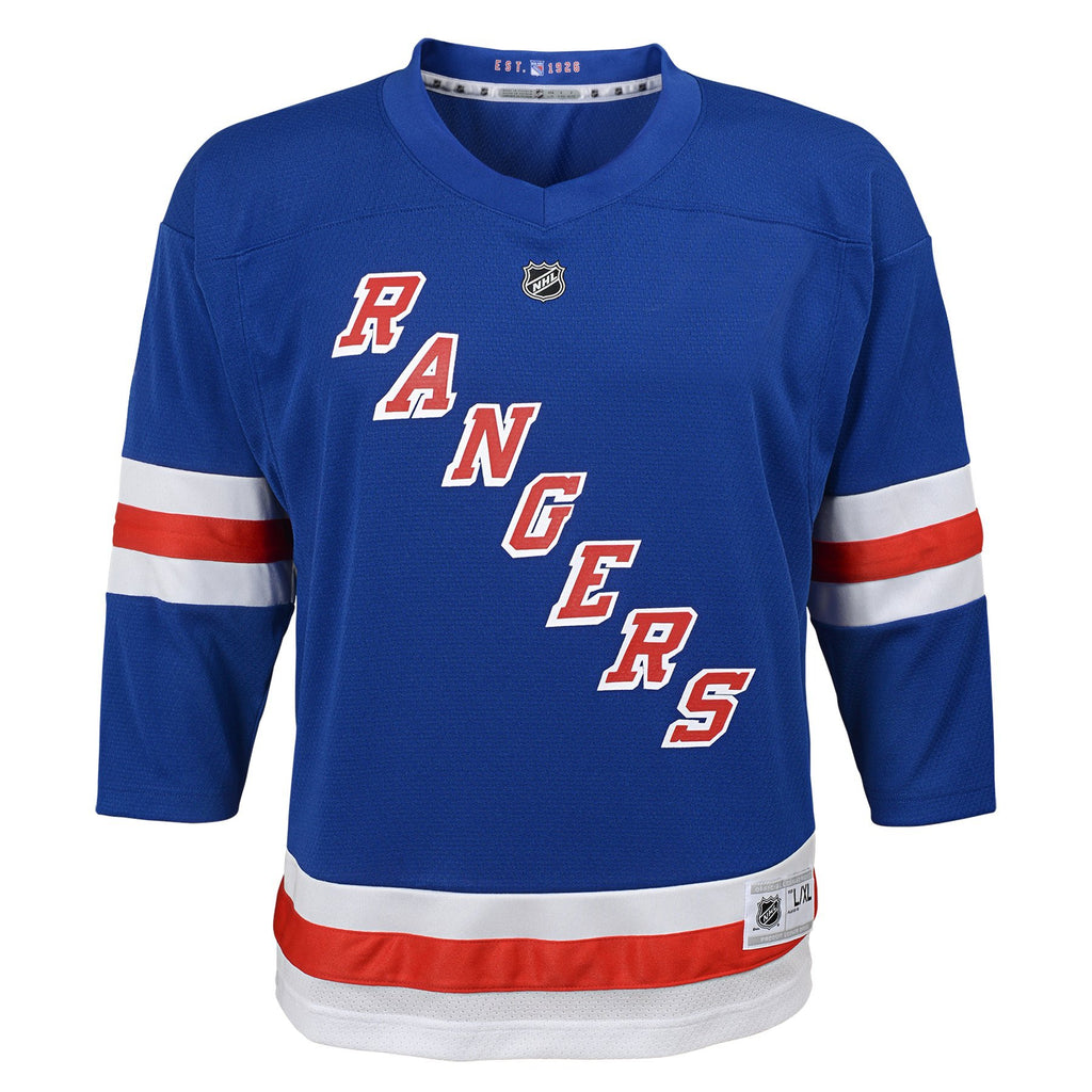 NHL New York Rangers Youth Boys Replica Home-Team Jersey Small/Medium Marathon Blue