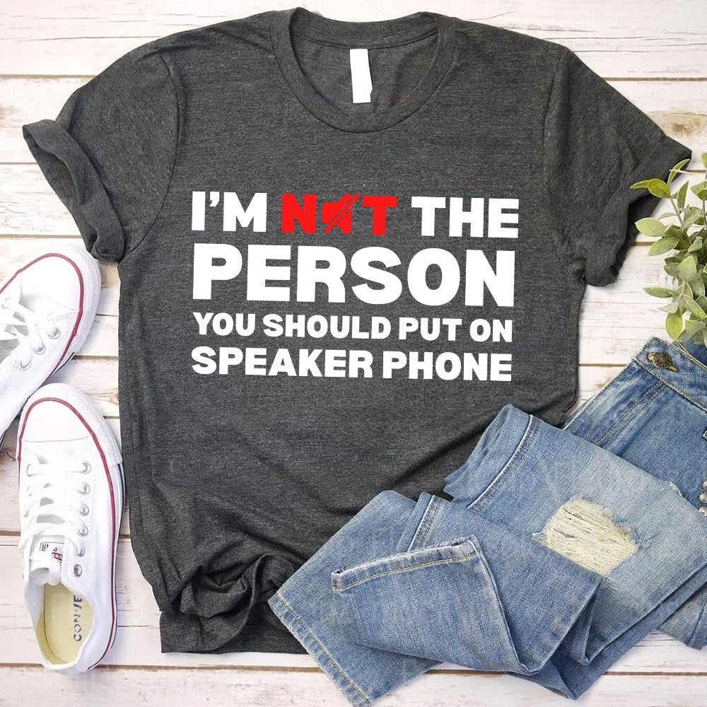 Speaker Phone Unisex T-Shirt – Funny Talk Loud Tee