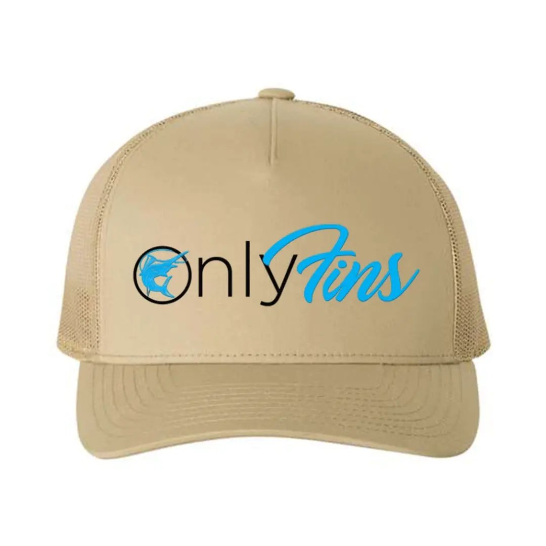 Only Fins Retro Embroidered Snapback Trucker Hat