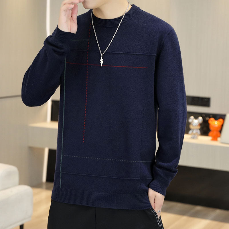 Men's Round-Neck Casual Versatile Sweater Top