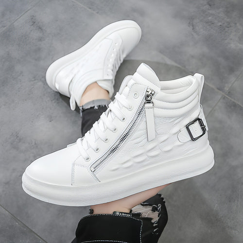 UrbanCore™ – Men’s High-Top Leather Street Sneakers