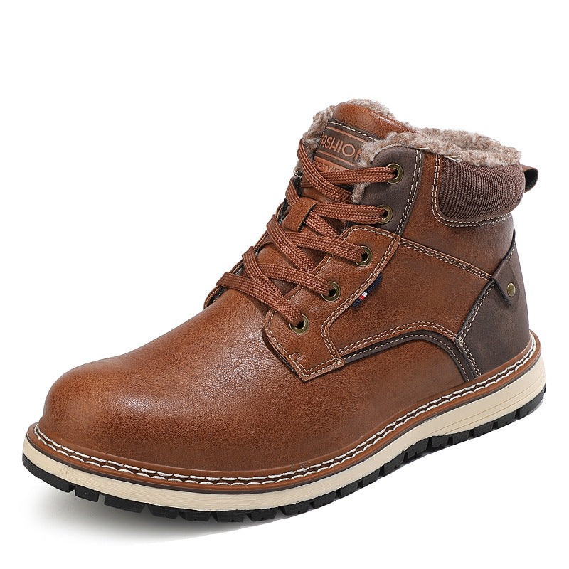 Trendy Warm Martin Boots with Velvet Lining