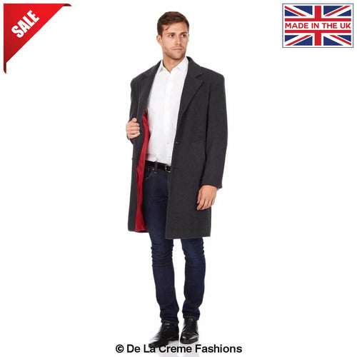De La Creme MAN - Wool & Cashmere Blend Formal Security Overcoat
