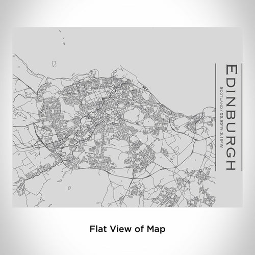Edinburgh - Scotland Engraved Map Bottle with Bamboo Top