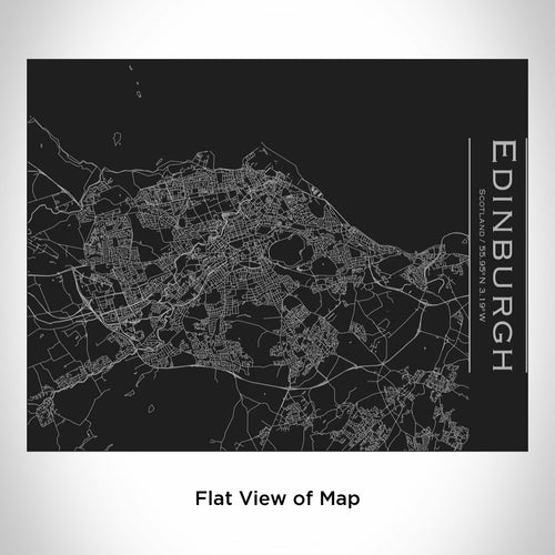 Edinburgh - Scotland Engraved Map Bottle with Bamboo Top in Matte