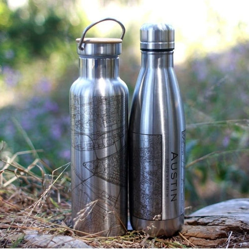 Edinburgh - Scotland Engraved Map Insulated Bottle