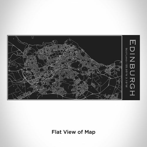 Edinburgh - Scotland Engraved Map Insulated Bottle in Matte Black