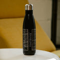 Edinburgh - Scotland Engraved Map Insulated Bottle in Matte Black