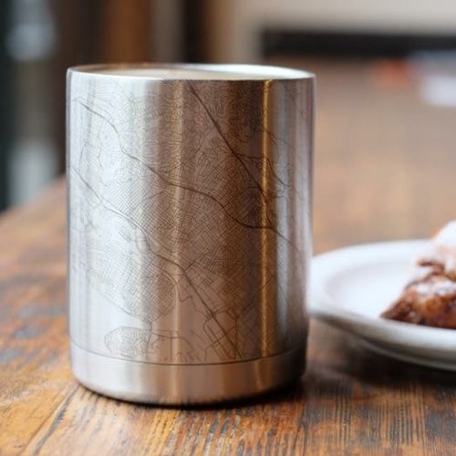 Edinburgh - Scotland Engraved Map Insulated Cup