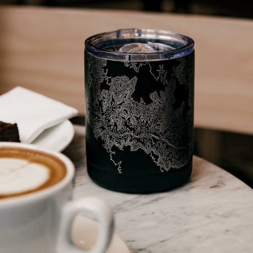 Edinburgh - Scotland Engraved Map Insulated Cup in Matte Black