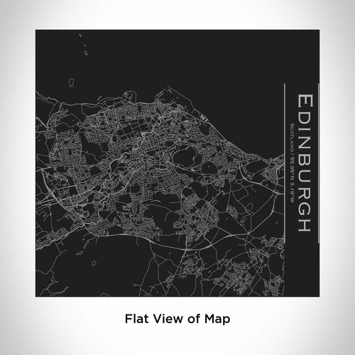 Edinburgh - Scotland Engraved Map Tumbler in Matte Black