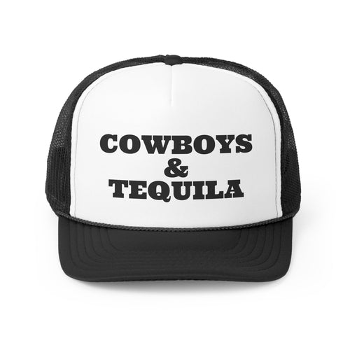 Cowboys and Tequila Funny Trucker Hat