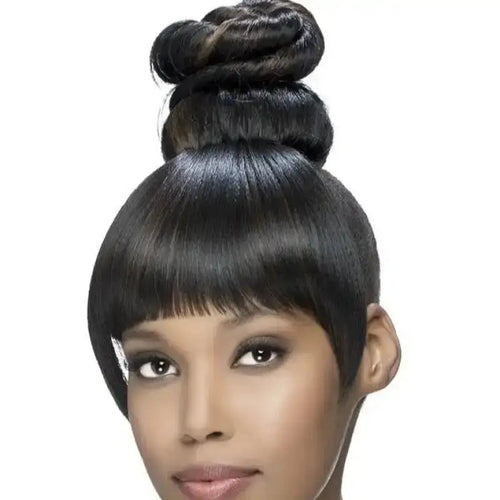 Everlyn | Bangs Hair Wig with Twisted Top Knot – From the Bang & Bun