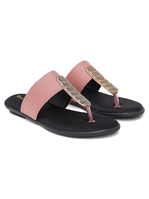 Retro Walk Fashionable trending Flat Sandals for Girls and (Size-UK-8)