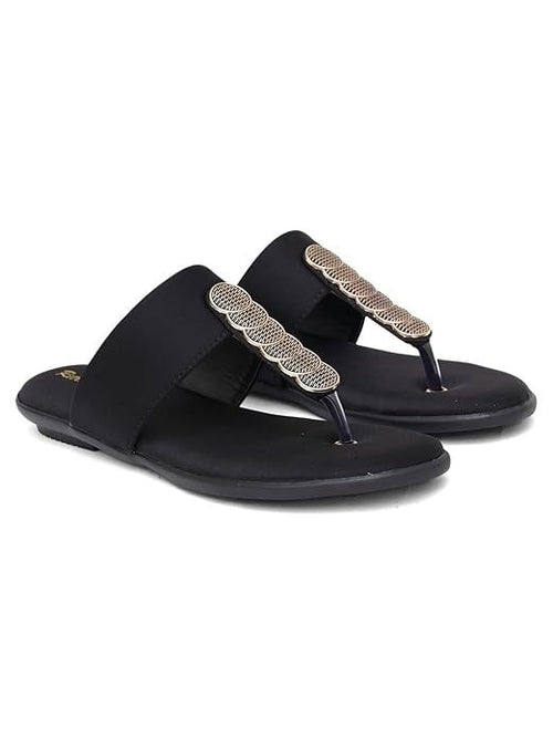 Retro Walk Fashionable trending Flat Sandals for Girls and (Size-UK-7)