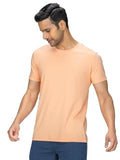 Mens Cotton Solid Regular Fit Round Neck Half Sleeves T-Shirt