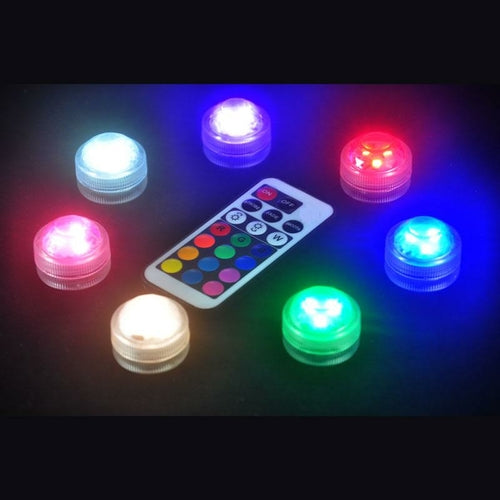 Waterproof LED lights with remote control for glass bongs oil rigs