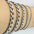 Man Curb Cuban Link Chain Bracelet Stainless Steel Mens Womens