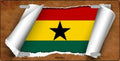 Smart Blonde LP-9107 6 x 12 in. Ghana Flag Scroll Novelty Metal Licens